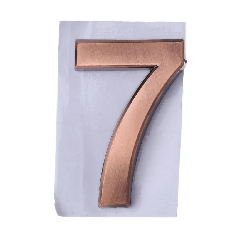 ABS пластик бронза самоклеющиеся 0-9 двери номера индивидуальные дом Адрес знак - Цвет: 7