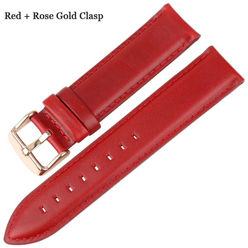 MAIKES, высокое качество, ремешок для часов, розовое золото, серебро, 316L, нержавеющая сталь, пряжка, 12 мм-18 мм, 20 мм, ремешок для часов для женщин и мужчин - Цвет ремешка: Red Roes