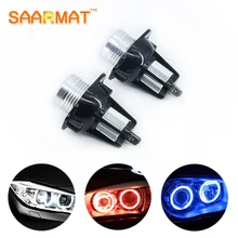 2X 10W para BMW E60 E61 E63 E64 E70 X5 E71 X6 E82 E87 E89 Z4 E90 E91 M3 LED CANBUS Ángel ojos luz lámpara de la linterna azul blanco