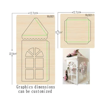 

Box Building Wood Die Cuts Mold Accessories for Cutting Leather,Paper,Felt,Steel Punch - Leather Crafts DIY Scrapbook Decoration