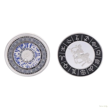 

2018 Meaningful Commemorative Coin Plated Silver Constellation Sagittarius Souvenir Collection Noncurrent Coin