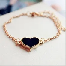 2017 Heart Korean version fashion show choke a small chili glaze drip Pursuit heart of love bracelet