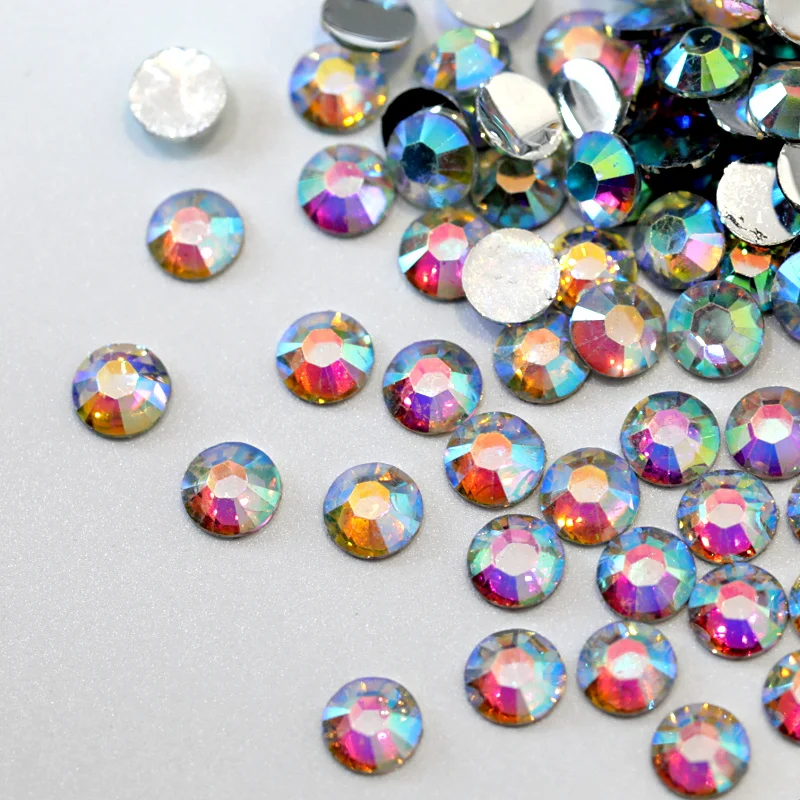 Buy 5 Sizes Crystal AB Resin Non Hot Fix Rhinestones