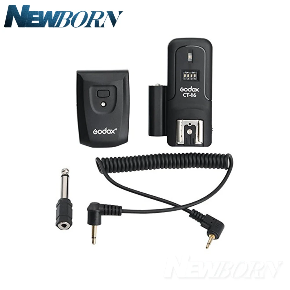 Godox CT-16 16 Channels Wireless Radio Flash Trigger Transmitter + Receiver Set for Canon Nikon Olympus Pentax Studio Flash flash trigger