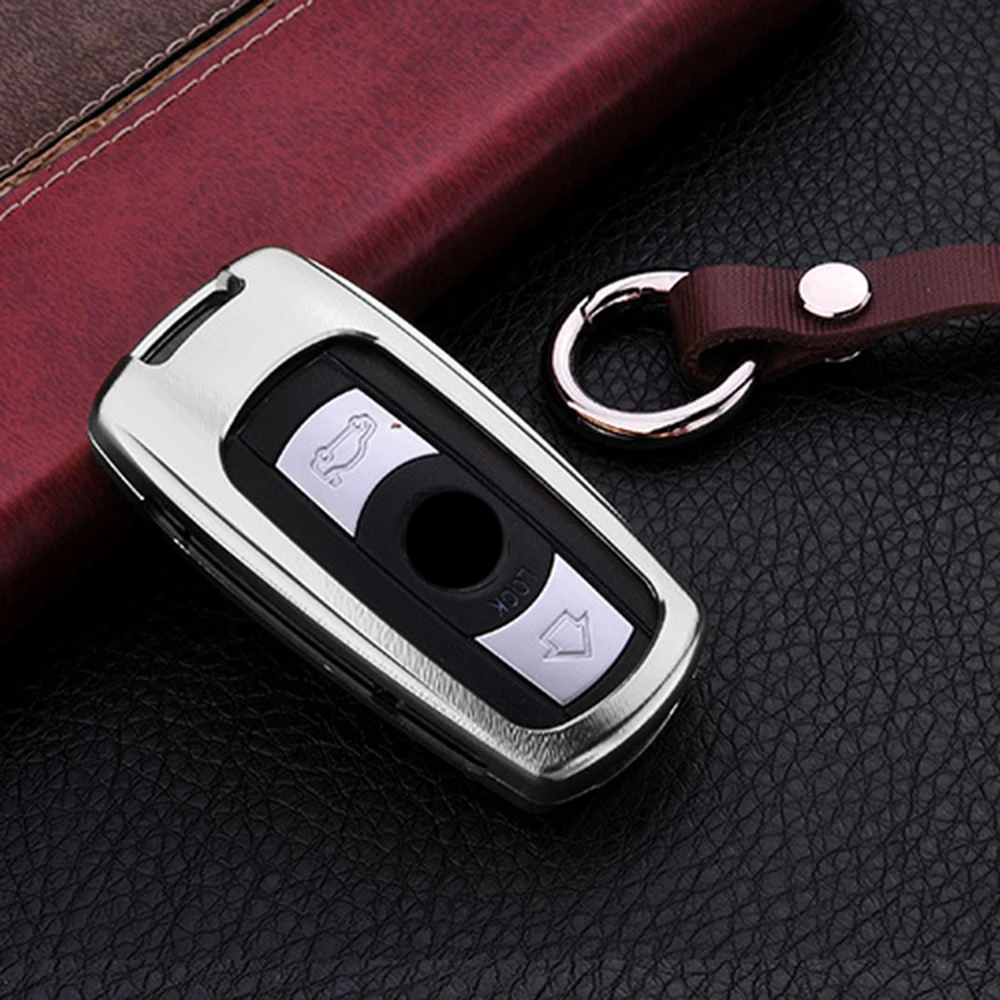 

Car Accessories Aluminium Alloy Remote Key Case Auto Cover Shell Holder For BMW 3 5 Series X1 X5 X6 Z4 Anti-Drop Car-Styling