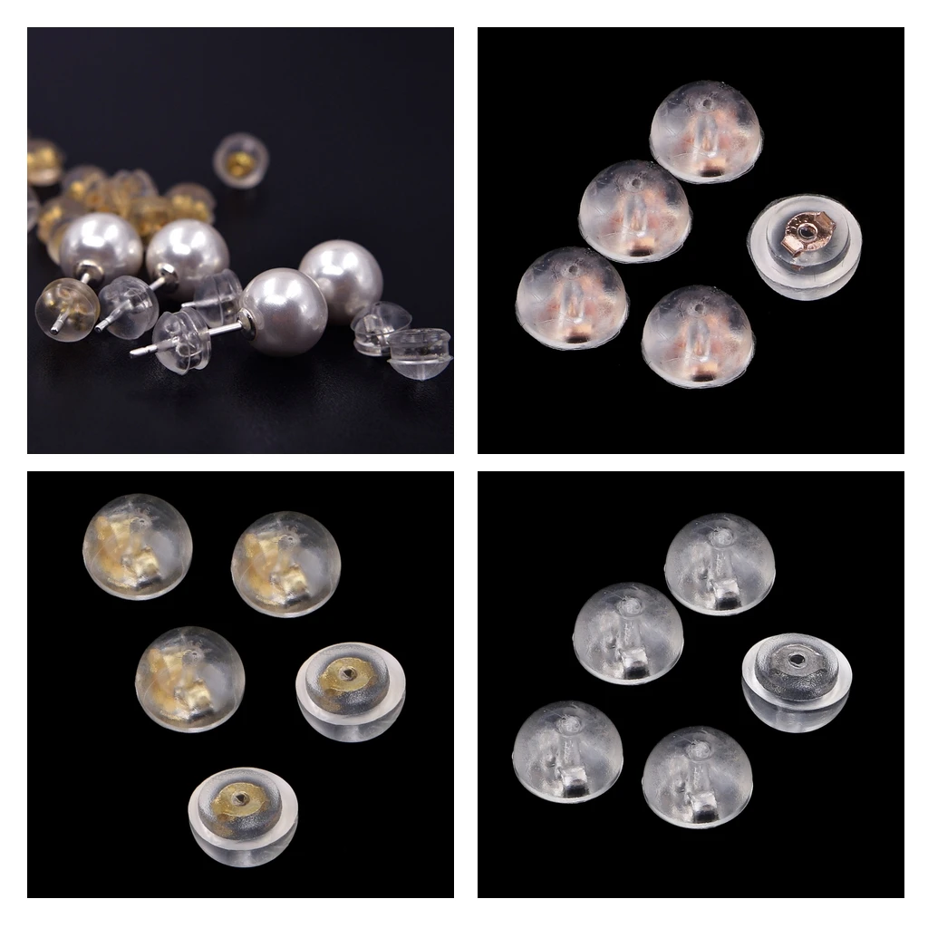 10 Pieces Hypoallergenic Silicone Earring Backs Small Secure Grip for Most Earrings DIY findings Fashion Jewelry Accessories