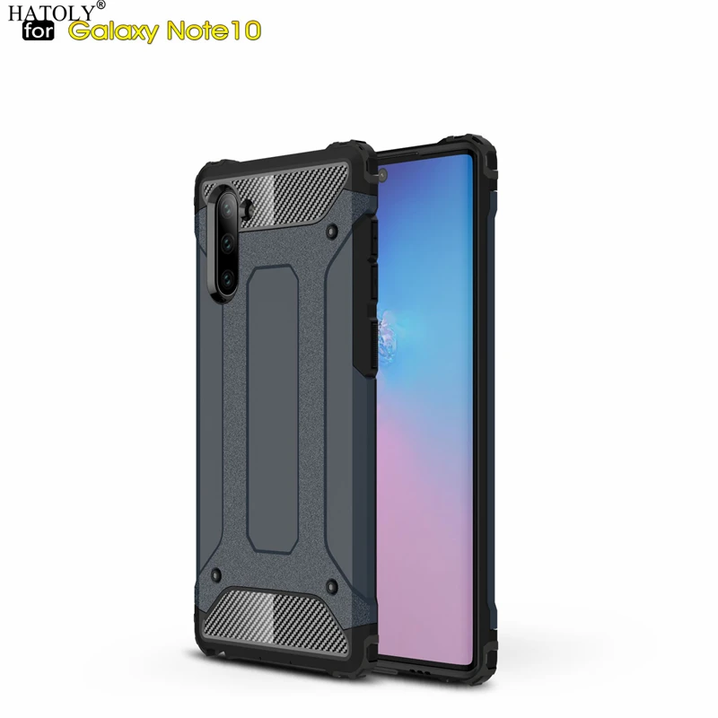 

For Coque Samsung Galaxy Note 10 Case Heavy Armor Slim Hard Rubber Tough Cover Silicone Phone Cases for Samsung Note 10 Plus 10+