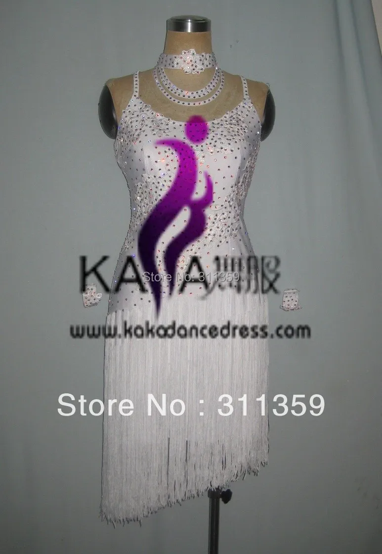 Конкурс бахрома латинский танец платье, Танго сальса самба танец платье, Kaka-l130328