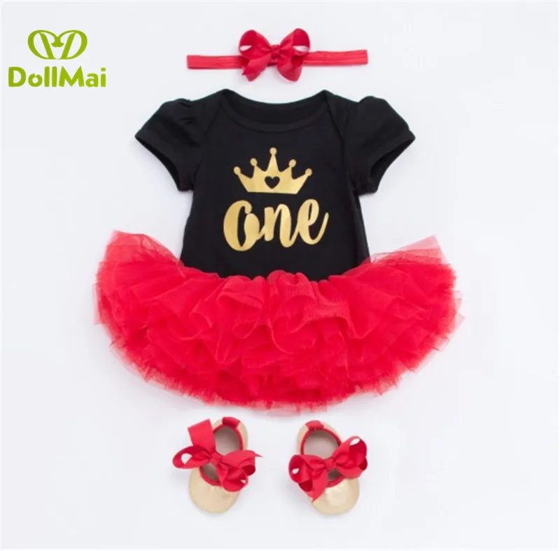

Baby girl dress black robes red TUTU skirt suit for child princess summer clothing set 0-2 years