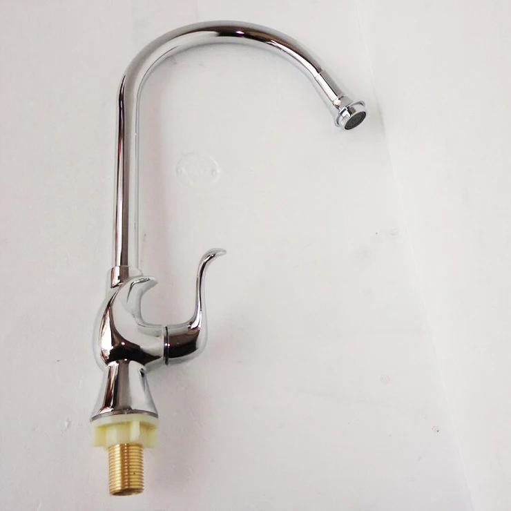 L16156 Deck Mounted Chrome Color Zinc Material Kitchen Cold Water Tap