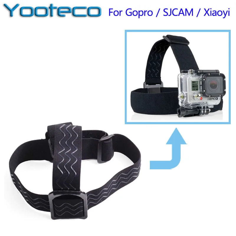 For GoPro Accessories Elastic Adjustable Head Strap Mount for Gopro 4 3 3 SJCAM SJ4000 SJ5000