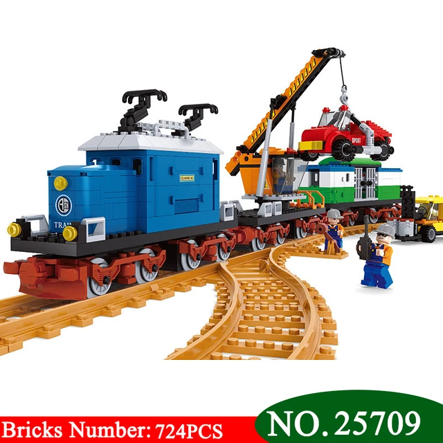 NEW 724pcs AlanWhale Vintage Pick up Goods train Train Model