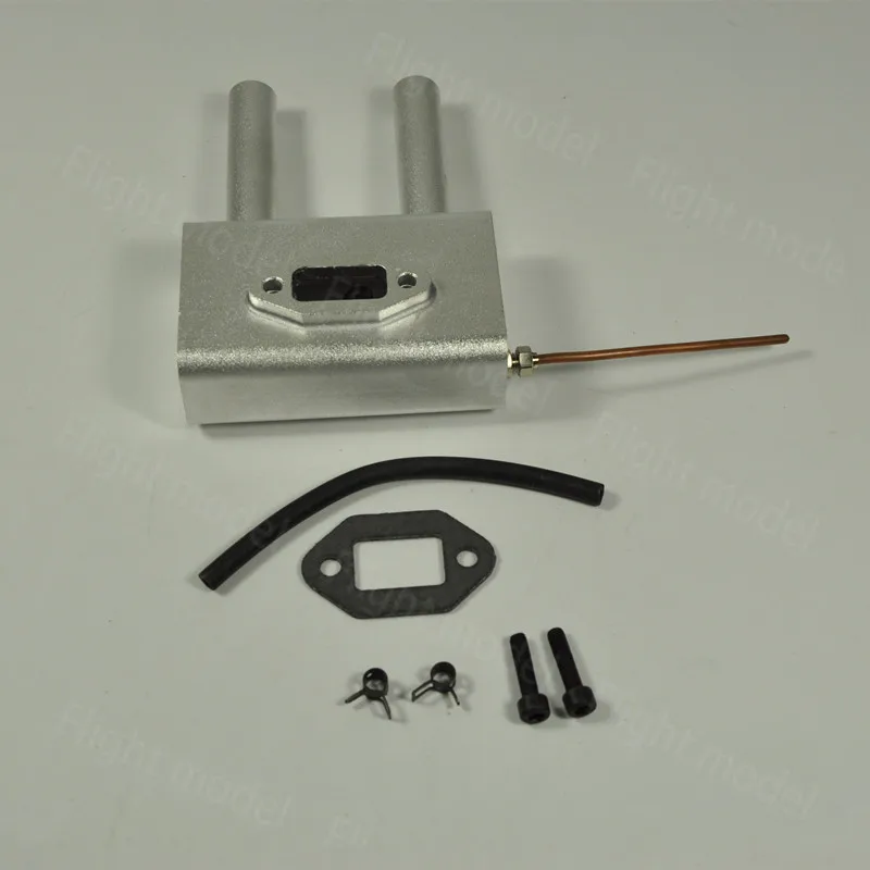 Aluminum Alloy RC Gas Airplane Model DLE35RA Engine Muffler Exhaust
