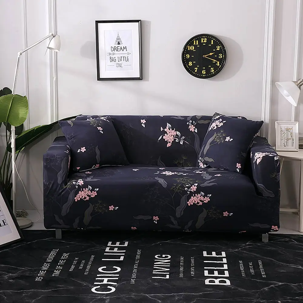 Чехол с цветочным принтом секционный чехол для дивана все включено чехол для дивана эластичный чехол - Цвет: 20182703