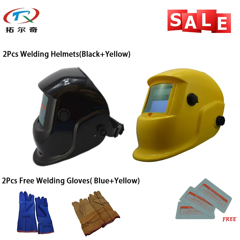 

Free 2Pairs Welding Gloves Solar powered Fast Delivery Mig Tig Auto darkening Welding Helmet/Mask