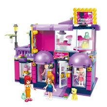 Cherry Enlicity Boutique Shop Figure Bricks Girls Friends Building Blocks Enlighten 2005 Models DIY Toys For Children Gifts