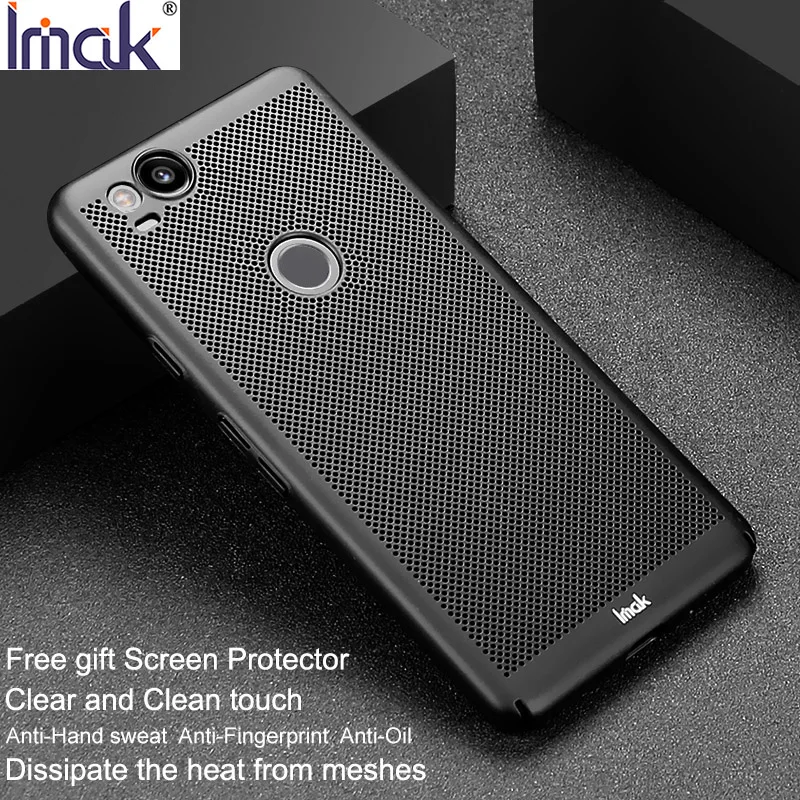 IMAK Jazz Hard Case for Google Pixel 2 Mesh Design Breathable PC Full Cover Pixel2 Free Screen Protector |