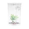 Self Cleaning Plastic Mini Fish Tank Bowl Incubator Desktop Decorative Aquarium Betta Fish Bowl Box for Office Home Decor ► Photo 3/5