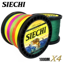 SIECHI серия 1000 м 4 нити многонитевая леска супер крепкая ПЭ 9 цветов 12-83LB плетеная леска
