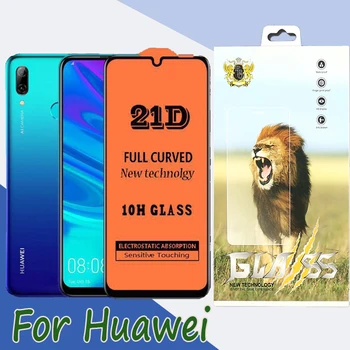 

500pcs Full Cover 21D Tempered Glass For Huawei P40 Lite E P30 Mate 30 20 Nova 7i Y7 Prime P Smart Guard Film With New Package
