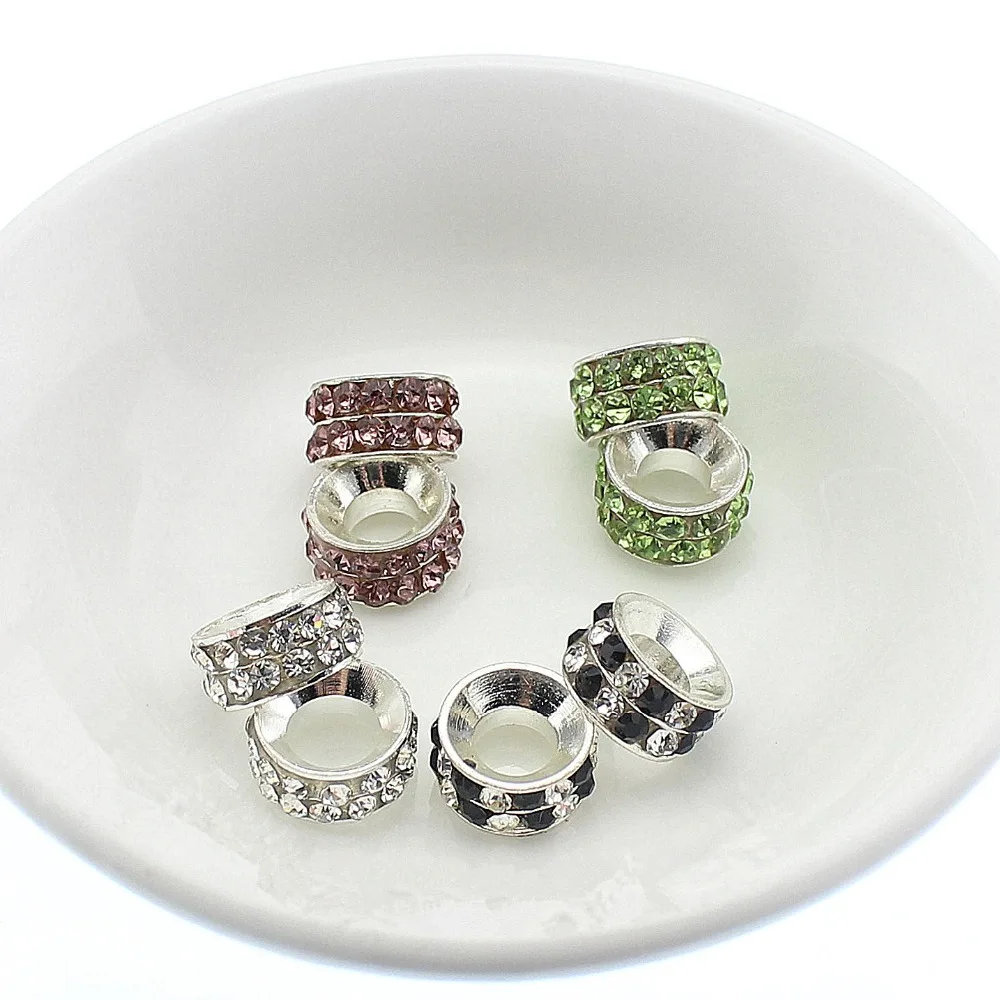 

4 colors Alloy Bead round shape Charms fit Pandora Original Bracelet Necklace Big Hole Diy Charms For Women Enamel Heart