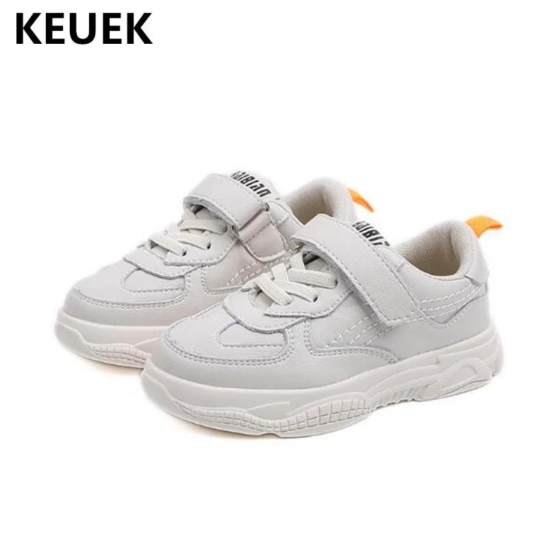 

New Spring Children Shoes Flats Student Casual Sports Sneakers School Boys Girls Genuine Leather Non-slip Kids Shoes 041