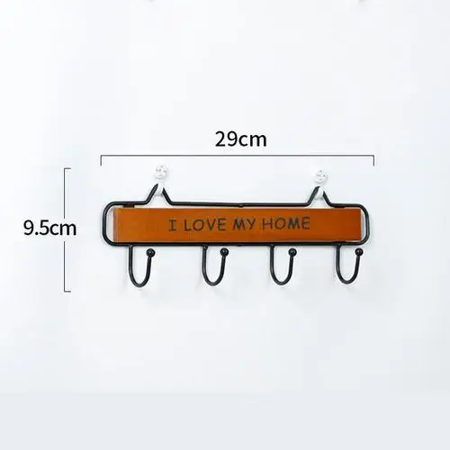 Wall hooks Wall Mounted Hanging hook For Clothes Hanger Hat Key Holder wall home Coat Rack Storage Organizer 4/5/6 Hooks on wall - Цвет: 4 hook