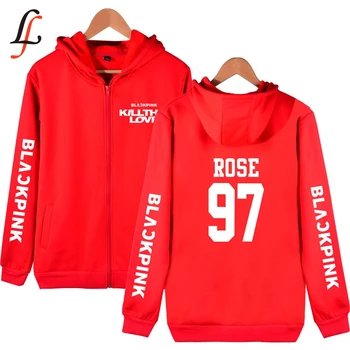 

Blackpink K Pop Women Zipper up Hoodies Sweatshirts kill this love harajuku Sweatshirt Tops Casual Pullover Streetwear tops