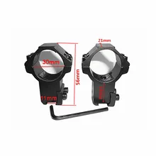 2 шт./лот Охотничий Тактический 30 мм кольцо 11 мм крепление направляющей «Ласточкин хвост» для прицел фонарик