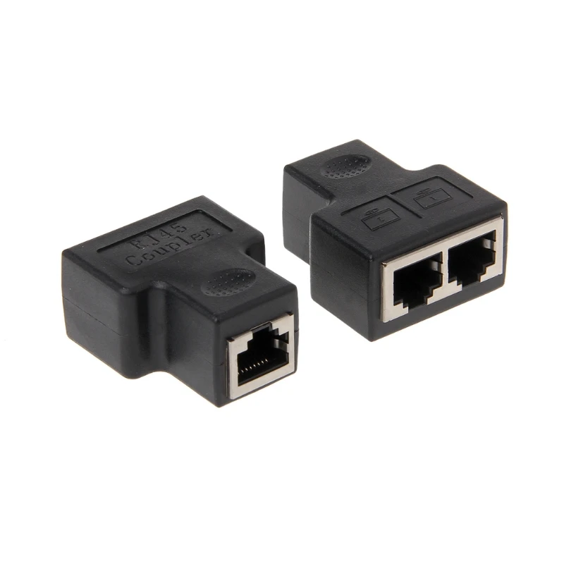 2 шт. RJ45 сетевой сплиттер 1 до 2 Женский переходник CAT5/CAT 6 LAN Ethernet сетевой сплиттер