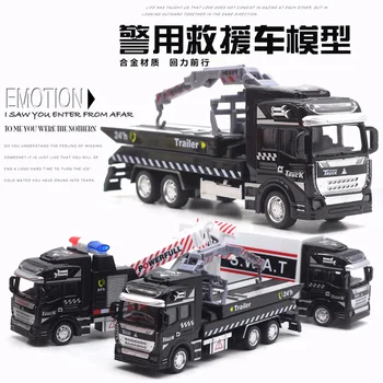 

Baby Gifts 1:48 Alloy Car Police Rescue Vehicle Pull-back Car Toy 3 Styles Optional Rescue Alloy Car Model Toys for Children