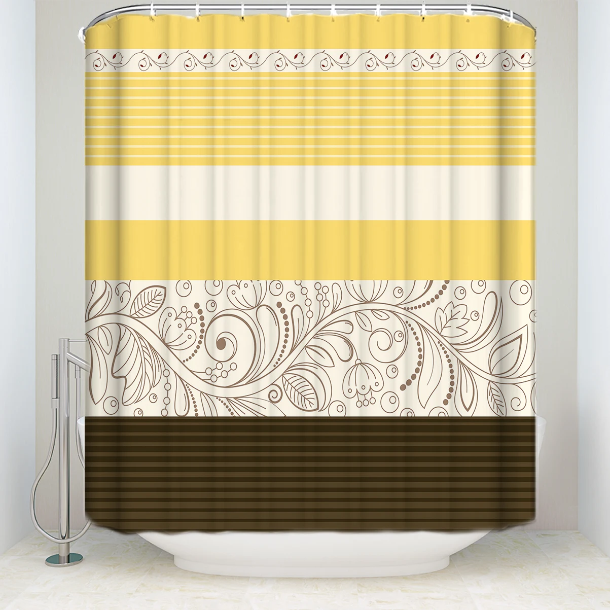 Buy New Arrival Waterproof Yellow Striped Floral