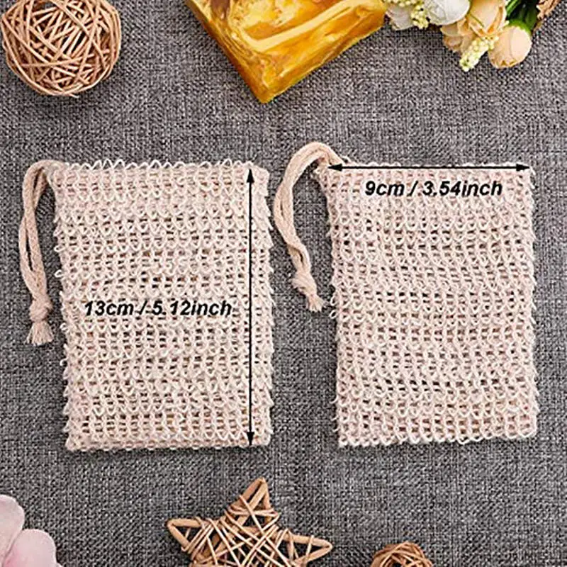 Natural Soap Exfoliating Bag  Zero waste Soap Saver  Drawstring Soap Saver Pouch reusable Mesh Soap Bar Bag (7)_副本_副本