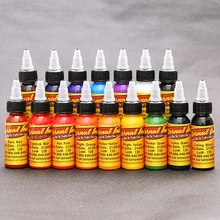 30 мл/бутылка чернил для татуировки набор Перманентный макияж искусство пигмент 16 шт Косметическая краска для татуажа для брови, подводка, губы макияж для тела