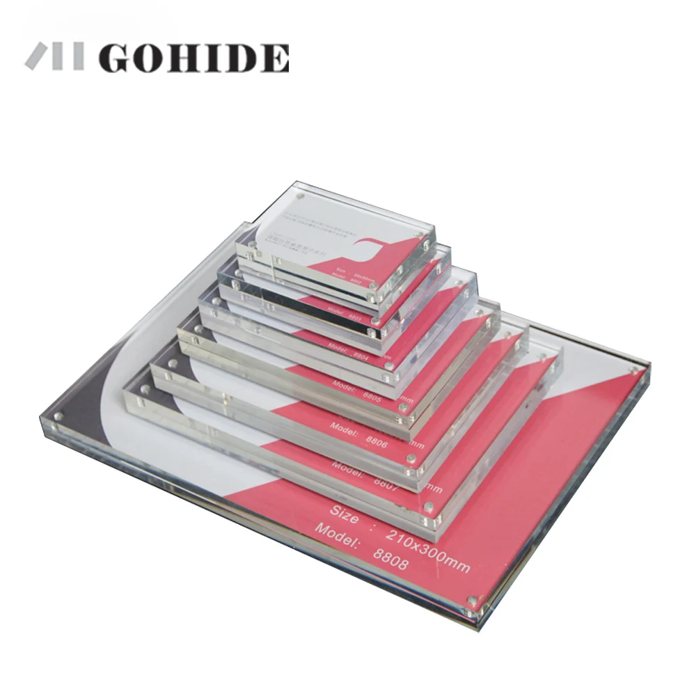

GUHD A Magnet Photo Frame For Picture Independent Packaging Box Without Pictures Card Multiple Inch Rectangle Photograph Frame