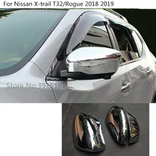 Car ABS chrome rear view Rearview Side glass Mirror Cover trim frame 2pcs For Nissan X