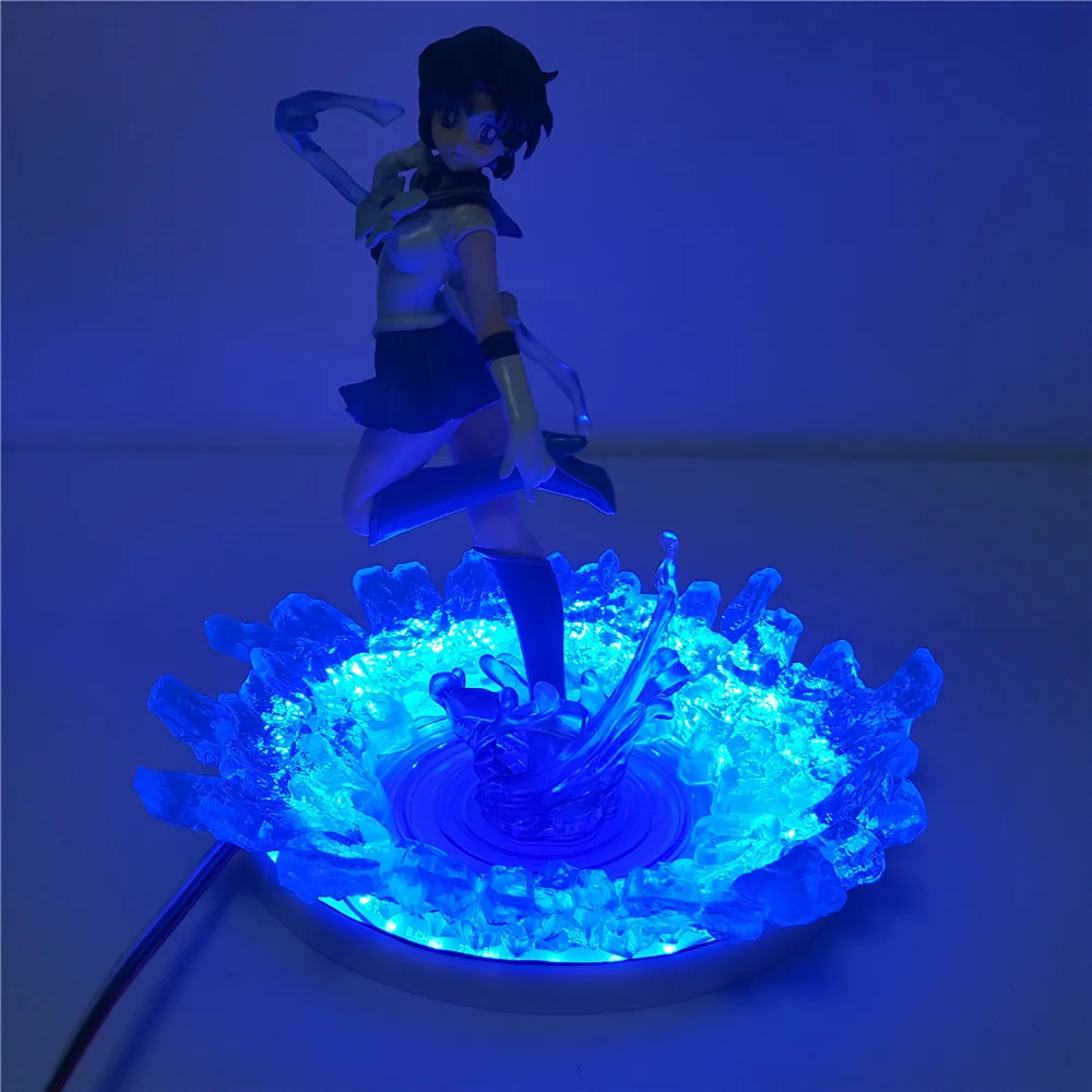 Sailor Moon Mercury Mizuno Ami Led 3D DIY ночник украшение для стола с контроллером Светодиодная