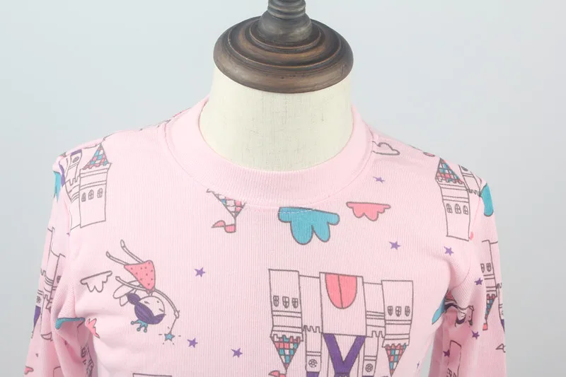 Детские пижамные комплекты одежда для сна с героями мультфильмов для девочек хлопковые комплекты одежды для сна с длинными рукавами для мальчиков детские пижамы с рисунком в виде самолета, осенние пижамы