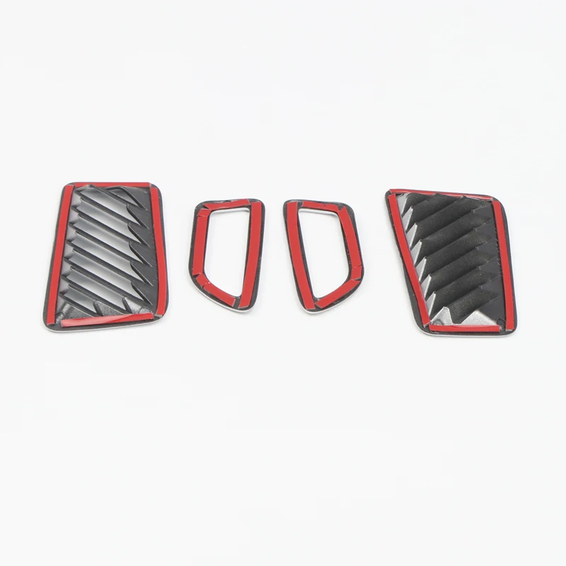 Подходит для Toyota RAV4 XA50 автомобильный Стайлинг ABS Матовый передний AC Vent Outlet Стикеры для обклейки автомобиля 4 шт. авто аксессуар