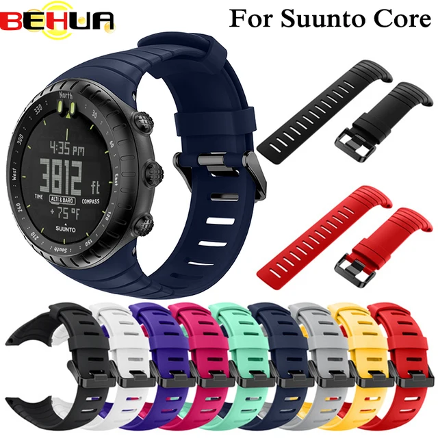 US $3.75 Sports silicone watch strap For Suunto Core replacement watch band wristband with Tools watch belt 