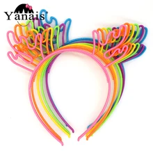 12pcs/lot Wholesale Deer Horn Hair Bands Christmas Party Hair Decoration Hair Accessories Plastic Hair Hoop Bezel With Teeth даббинг hemingway deer hair