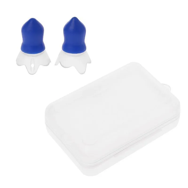 1 пара мягких силиконовых беруши звукоизоляция защита ушей беруши анти шум храп спальные пробки для шумоподавления - Цвет: Синий