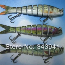 2 шт./лот 8 секций рыболовная приманка Жесткий приманки Crankbait свежий и мелкой воды рыболовный крючок бас рыболовные снасти