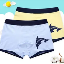 2 шт наборы из нижнее белье для мальчиков, трусы-боксеры детское нижнее белье хлопка, четырех углах, мальчиков плавки ребенок, большой Детские шорты
