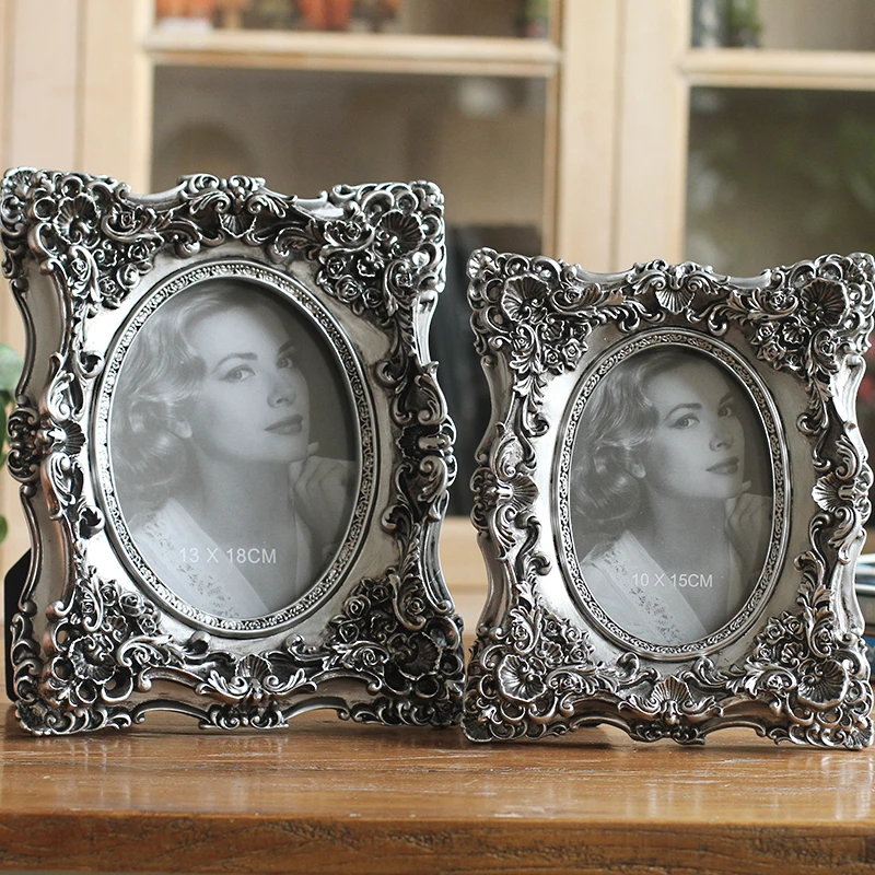 

Hot Selling Newest SHENG KAISI / 6 "7" European Antique Old Square Resin Photo Frame Home Deck Creative Photo Frame Home Decor