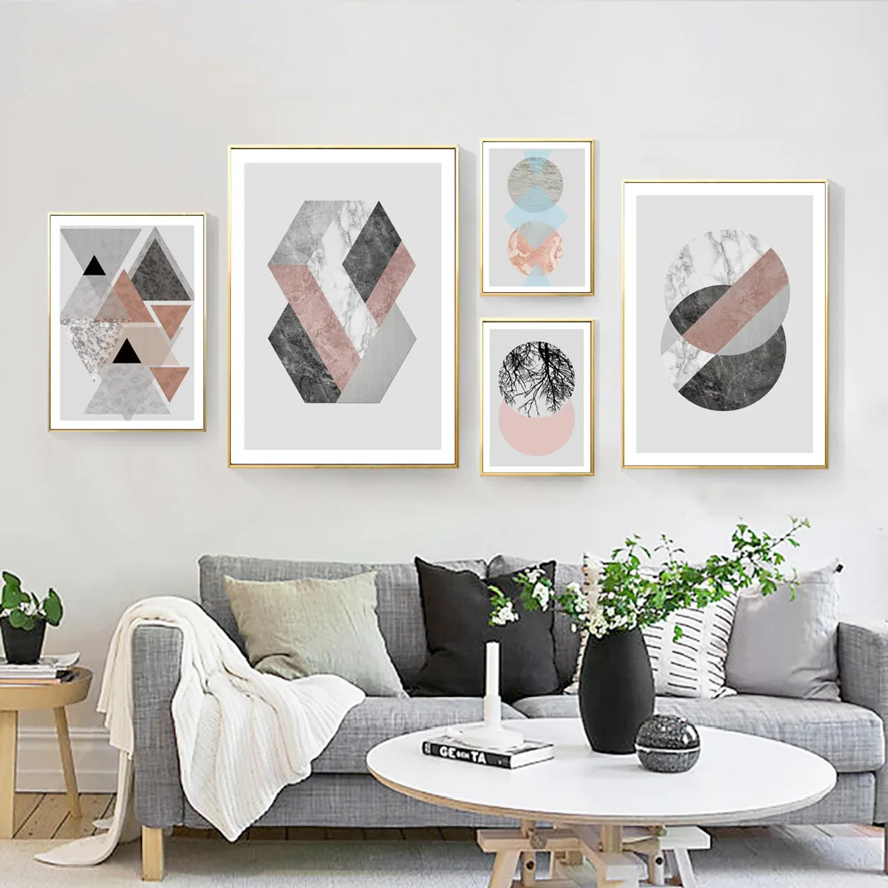 

Abstract Painting Nordic Poster Geometric Canvas Print Art Posters Abstract Watercolor Paintings Wall Decor Bedroom Unframed