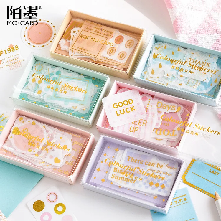 

45pcs/1pack Collage Salt Research Series Diary Planner Decorative Mobile Stickers Scrapbooking Craft Stationery Stickers