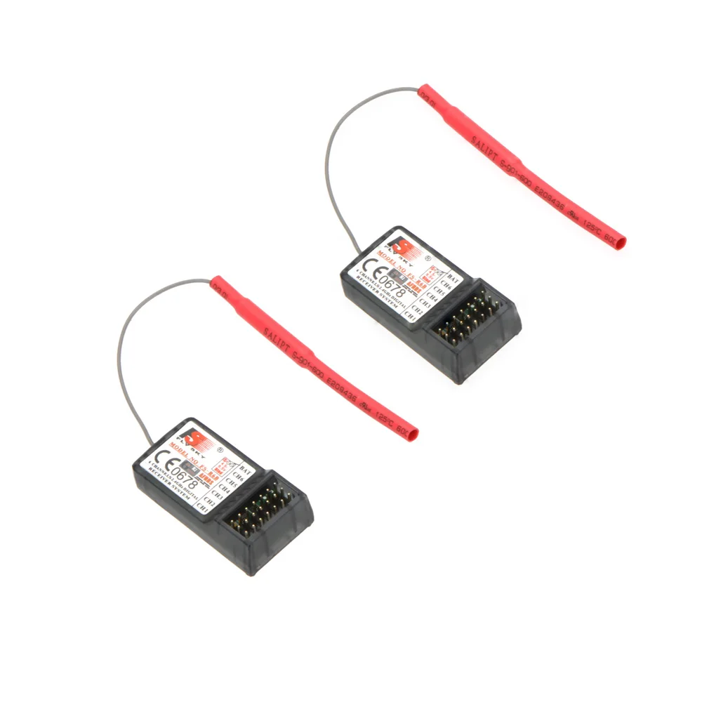 

2 Pcs Original FS-R6B 2.4Ghz 6CH Receiver for FlySky TH9X FS-CT6B FS-T6 Transmitter
