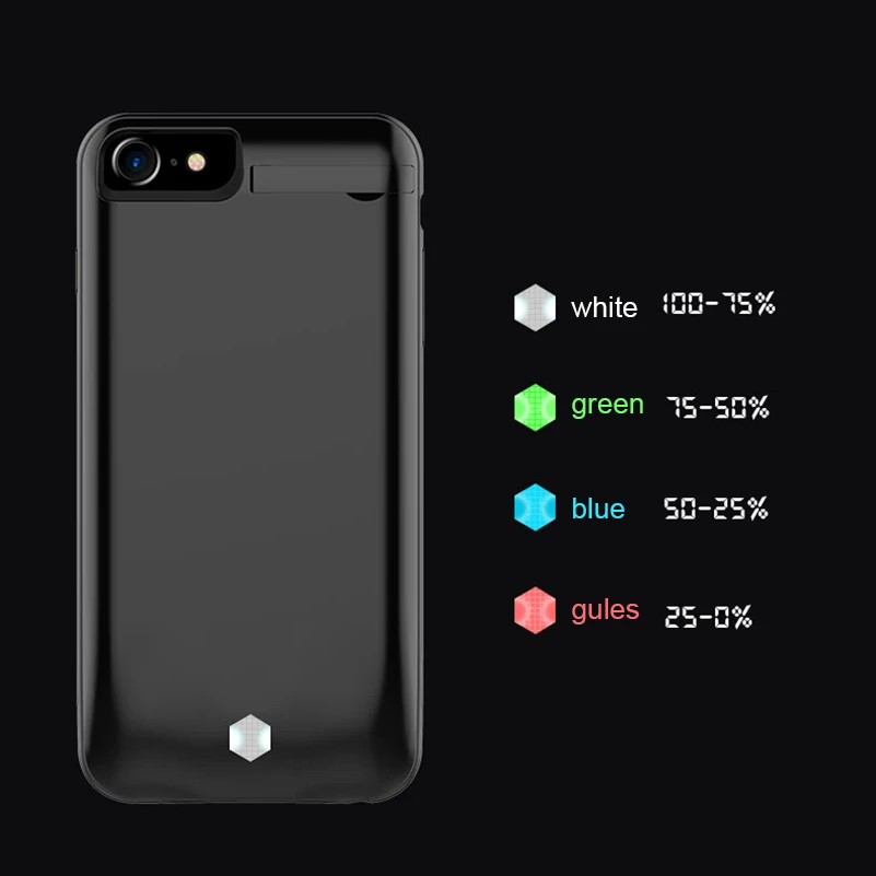 6 6S 7 8 Plus 8200 мАч чехол для зарядного устройства для iPhone 6 6S 7 8 Plus внешний резервный чехол для зарядки аккумулятора чехол для внешнего аккумулятора