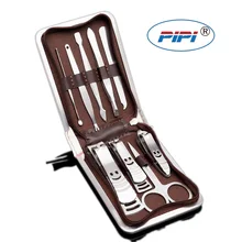 9 шт./компл. маникюрный набор ногтей Маникюрный Инструмент щипцы-нож инструменты для маникюра камень шаблон чехол для ногтей художественный триммер